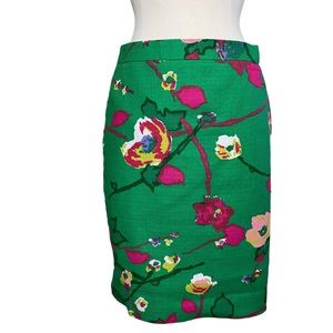 J. Crew Floral Pencil Skirt Women’s Sz 4 Colorful